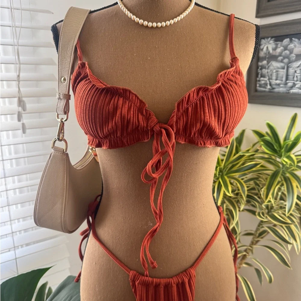 SHEIN Rust Bikini Set - Picture 2 of 5
